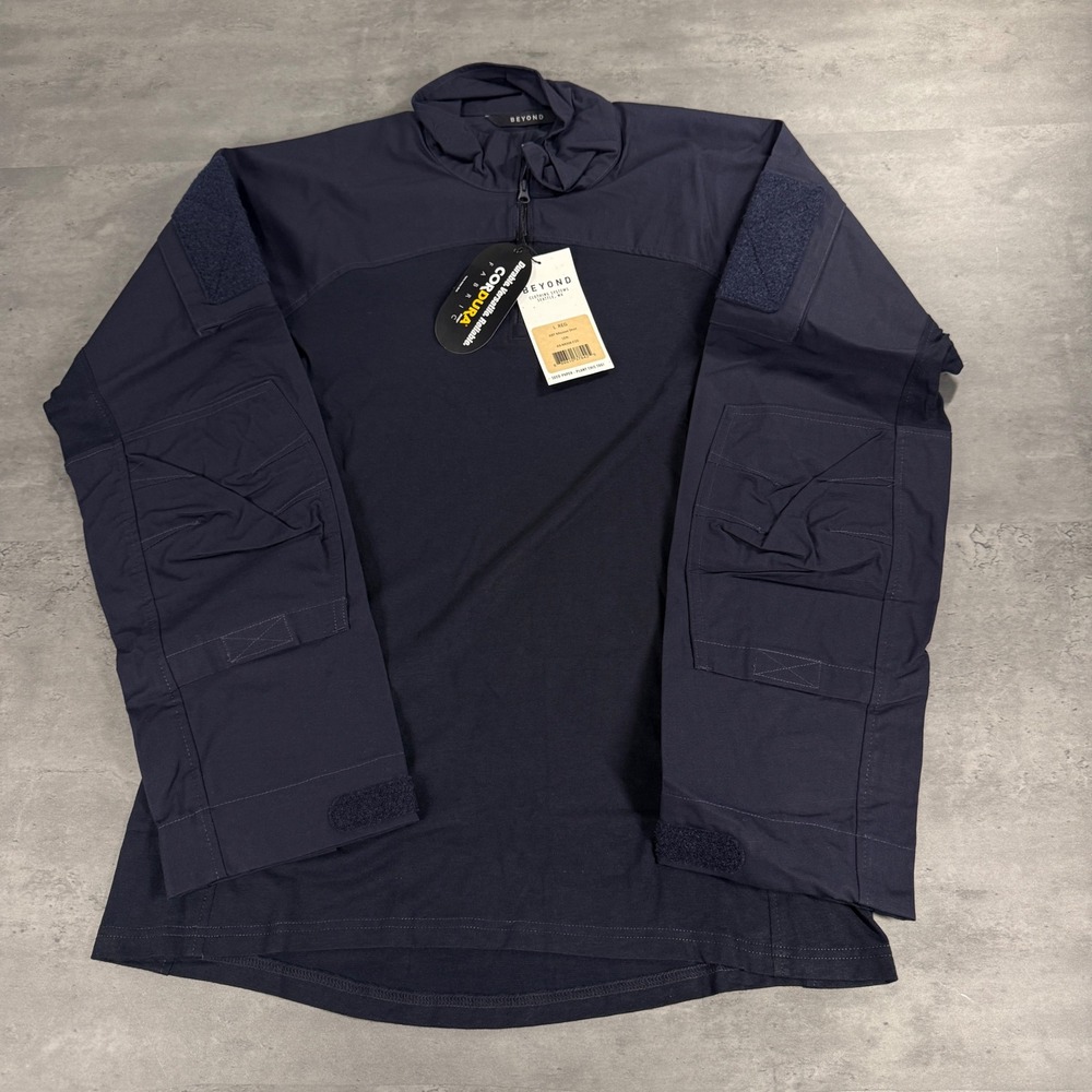 Beyond Clothing A9-M Mission Shirt Mens L Navy Blue Tactical Cordura Combat Top